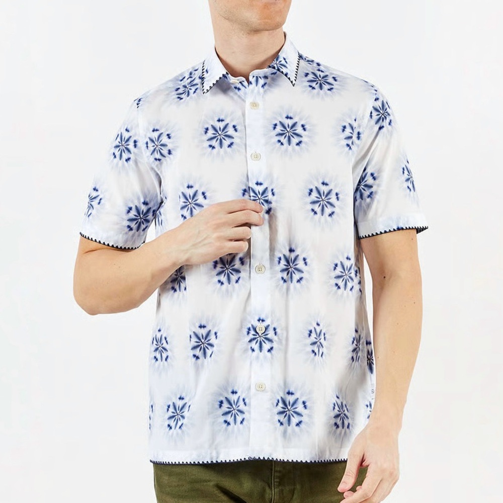 Ted Baker London Men Regular Fit Floral Print Short Sleeve